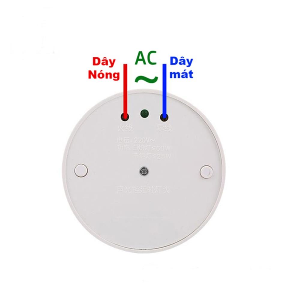-  Đui đèn cảm ứng âm thanh E27 tự động bật đèn bằng giọng nói hoặc vỗ tay tích hợp cảm biến ánh sáng