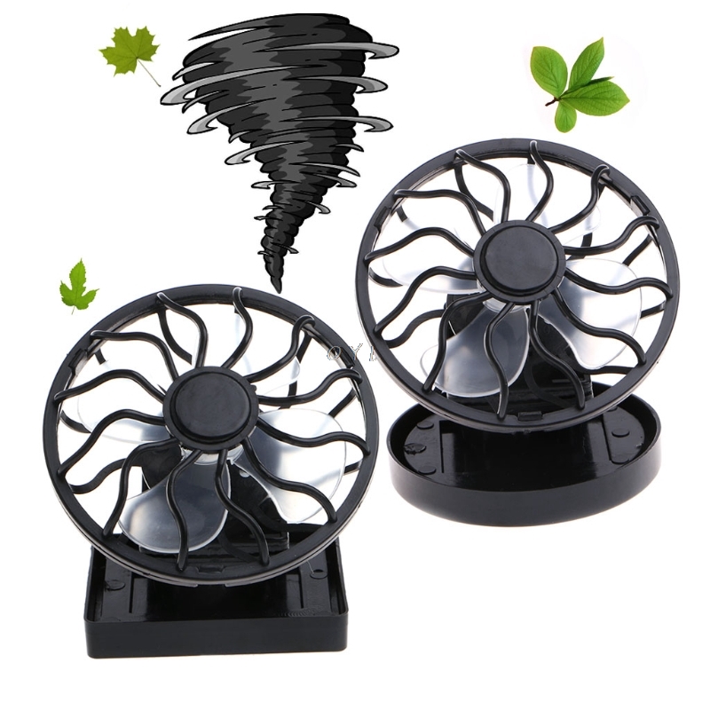 ✬Star✩ Portable Mini Solar Clip Air Cooling Fan DC Miniature Fan Rotary Rechargeable Nature Wind