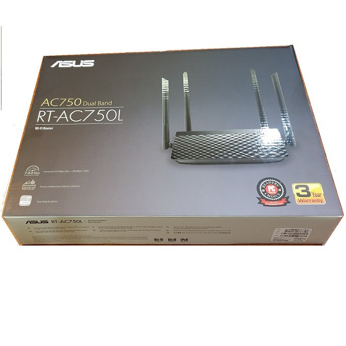 Bộ Phát Wifi Router ASUS RT-AC750L, Băng tần kép, Chuẩn AC750Mbps