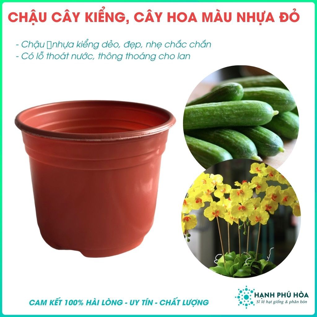 Bộ 10 Chậu Nhựa Dẻo Đỏ Ươm Cây, Trồng Cây, Rau Màu, Hoa Lan, Hoa Hồng, Cây Cảnh, Đa Năng, Nhẹ, Chịu Nhiệt Tốt