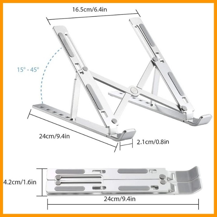 Giá Đỡ Laptop Nhôm Điều Chỉnh Độ Cao , Chống Mỏi Cổ, Dễ Gấp Gọn