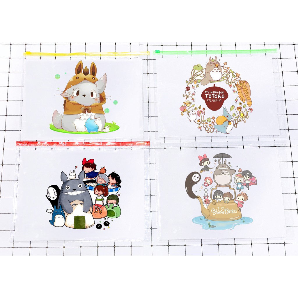 Clear bag khủng long A4/A5 CLBI5 Túi đựng tài liệu totoro vô diện one piece ngựa thần kero ccs