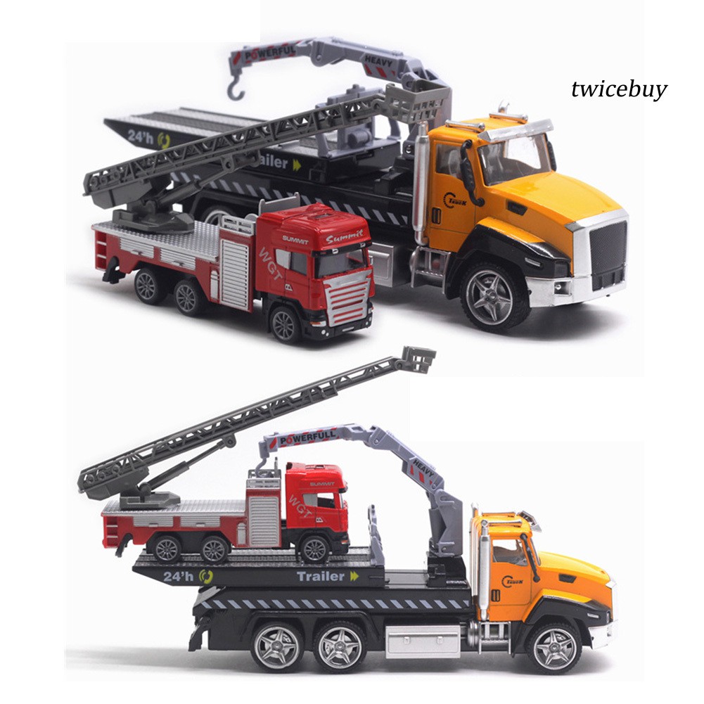 Bộ 2 Xe Cứu Hỏa Đồ Chơi Có Đèn Và Nhạc Cho Bé