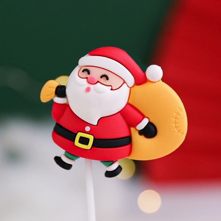 QUE CẮM GIÁNG SINH TRANG TRÍ BÁNH KEM , CUPCAKE