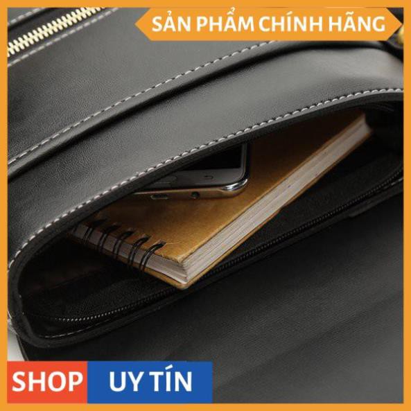Túi Đeo Chéo Nam 4U Tiện Dụng D272 ( đen - nâu ) | BigBuy360 - bigbuy360.vn