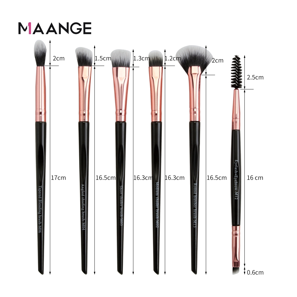 Set 6 cọ trang điểm phấn mắt MAANGE tiện lợi