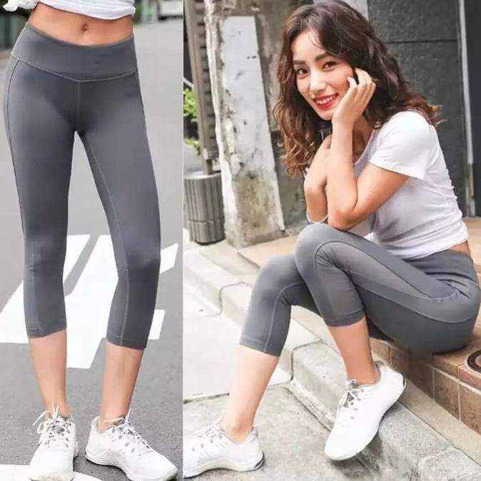 Quần Legging Thể Thao Trong Suốt Màu Xám Cho Nữ