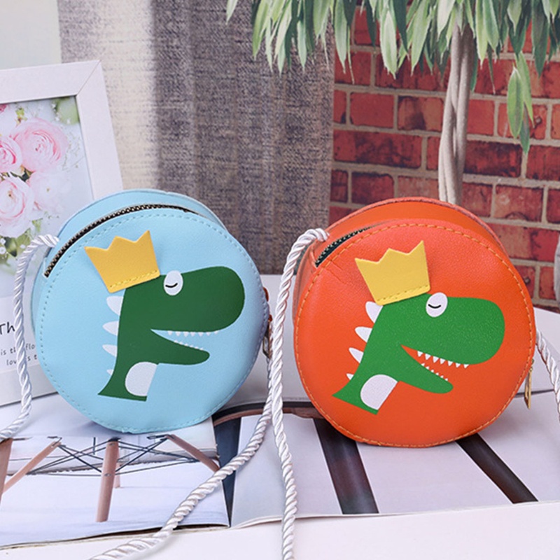 Túi Đeo Chéo Da PU Hình Khủng Long Đáng Yêu Cho Bé