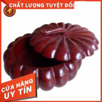 [ FREE SHIP ] KHAY ĐỰNG BÁNH KẸO QUẢ BÍ NGÔ - GỖ HƯƠNG ĐỤC TAY LIỀN KHỐI - UY TÍN CHẤT LƯỢNG