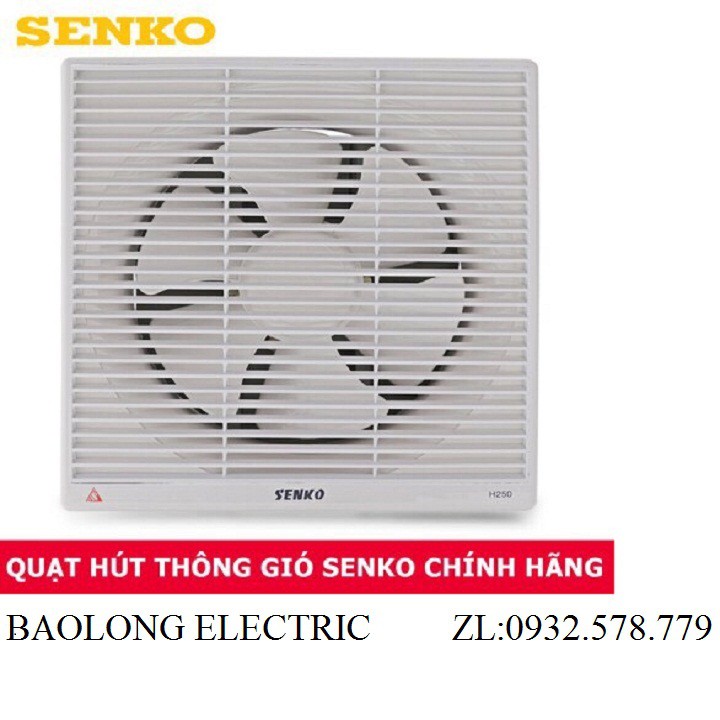 QUẠT HÚT THÔNG GIÓ ÂM TƯỜNG SENKO H250 2 CHIỀU,QUẠT HÚT KHÓI 2 CHIỀU SENKO