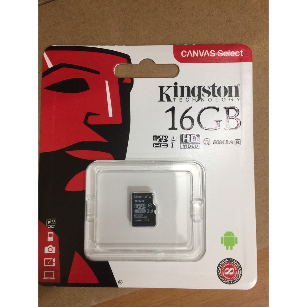 Thẻ Nhớ Micro SDHC KINGSTON 16Gb Class 10