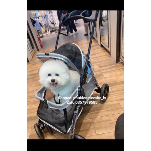 Xe đẩy thú cưng Bello size S gấp gọn cho thú dưới 10kg