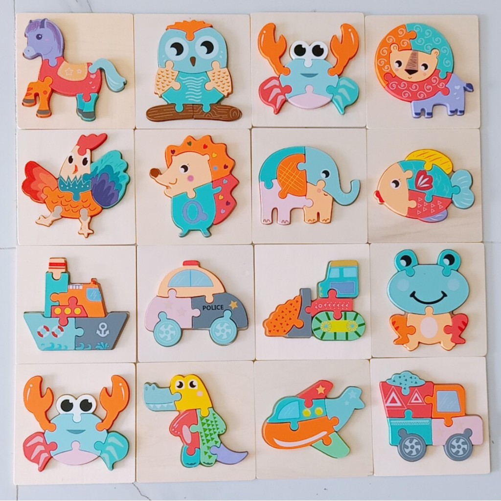 GHÉP HÌNH GỖ 3d CAO CẤP CHO BÉ