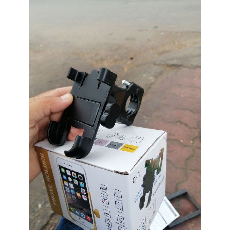 Giá đỡ kẹp điện thoại trên môtô, xe đạp, gắn ghi đông C1