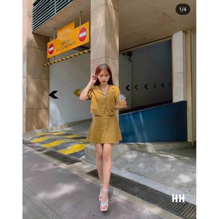 Set áo tay bồng + chân váy