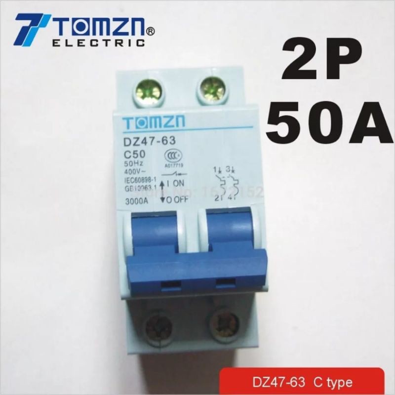 Bảng Pin Năng Lượng Mặt Trời Mcb AC 50A C50 2P 220V 50Hz