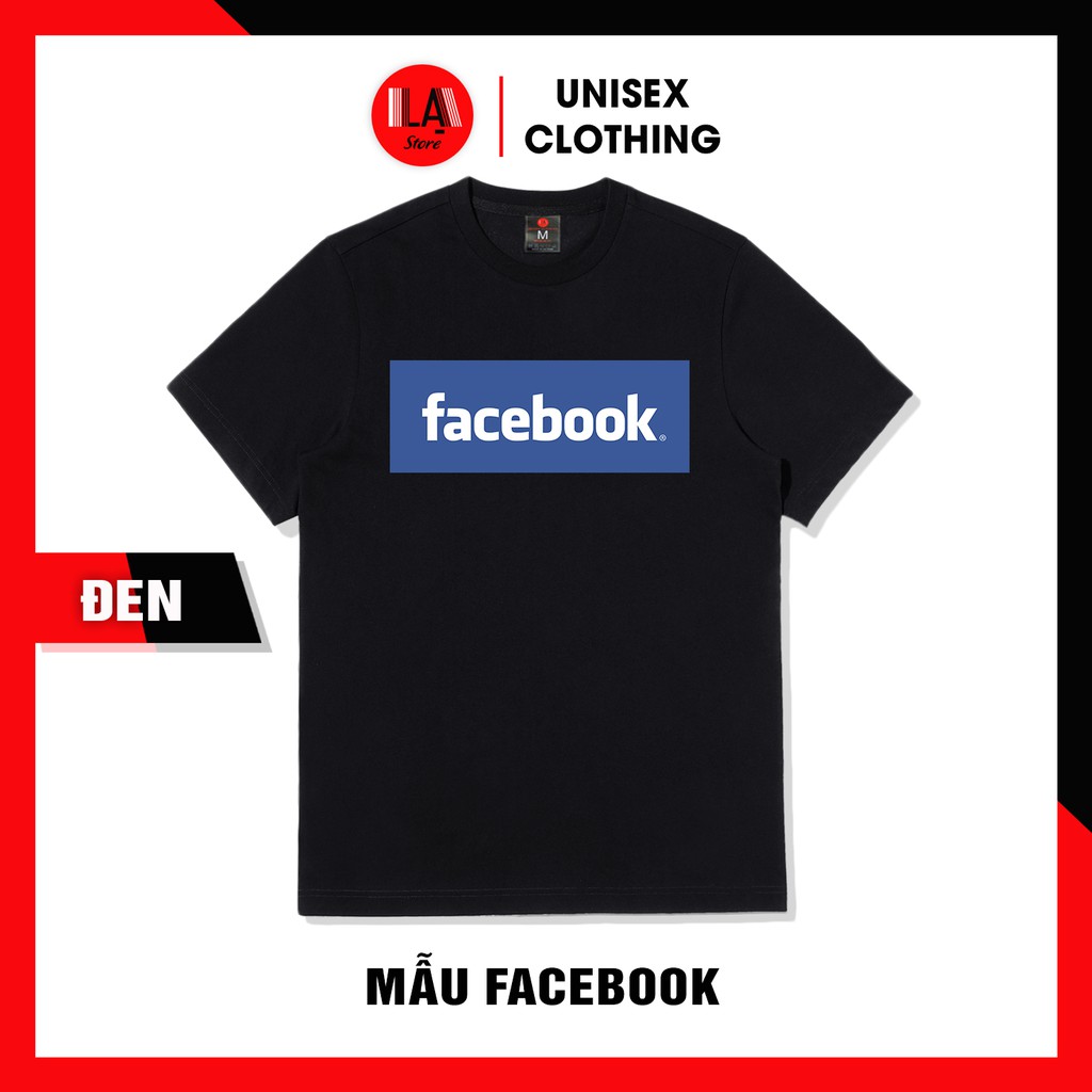 5 Mẫu | Áo Thun Unisex Trắng Đen In Logo Mạng Xã Hội | LẠ STORE