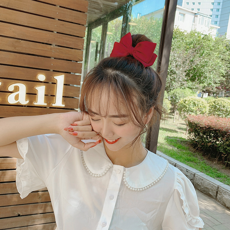 Kẹp Tóc Phối Nơ Ngọt Ngào Phối Màu Xinh Xắn Dành Cho Nữ