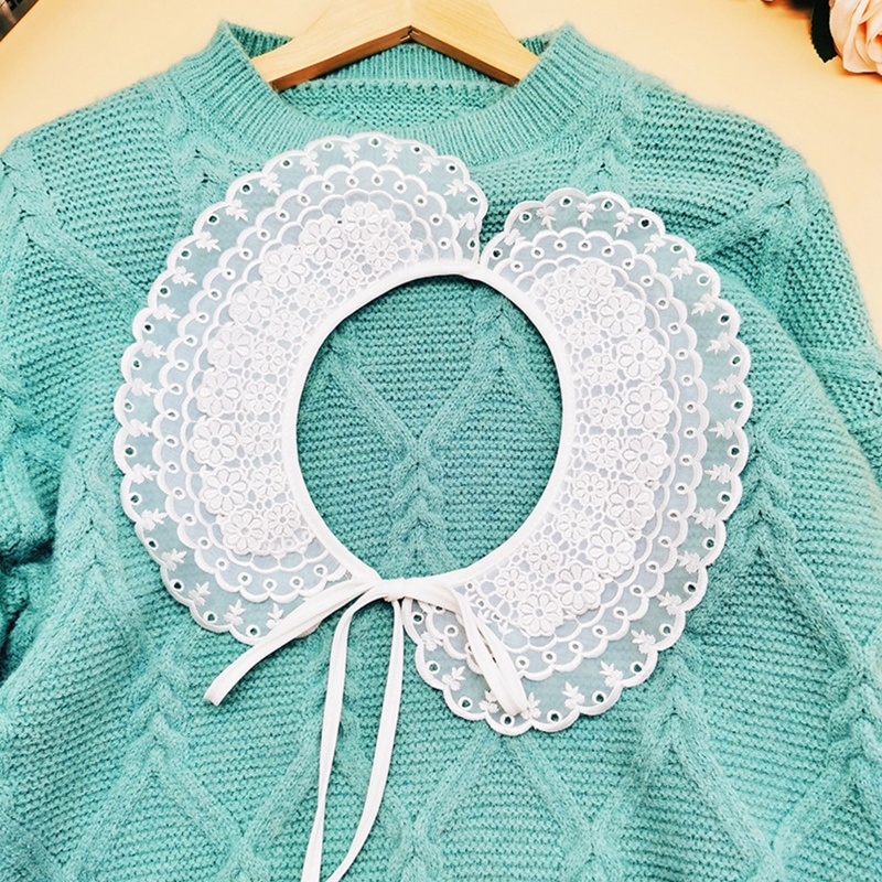 Cổ Áo Ren Thêu Họa Tiết Có Thể Tháo Rời Độc Đáo Thời Trang Cho Nữ