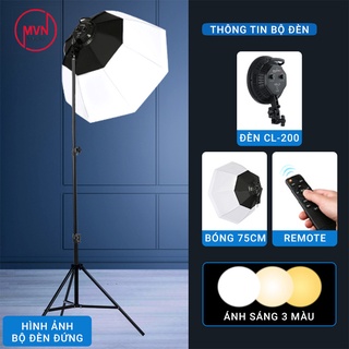 Hình ảnh Bộ đèn studio điều chỉnh ánh sáng và độ màu chụp ảnh, quay phim, Livestream chuyên nghiệp, cao 2.8m softbox PARABOL- MVN