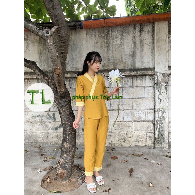Đồ lam - Quần áo đi chùa - Xéo viền tơ
