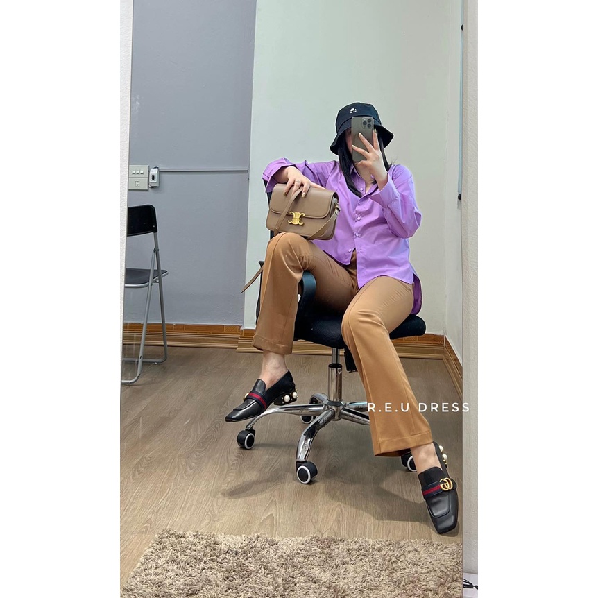 [Mã SKAMFSW175 giảm 10K đơn 50K] Áo sơ mi thô đuôi tôm - Màu trơn | BigBuy360 - bigbuy360.vn