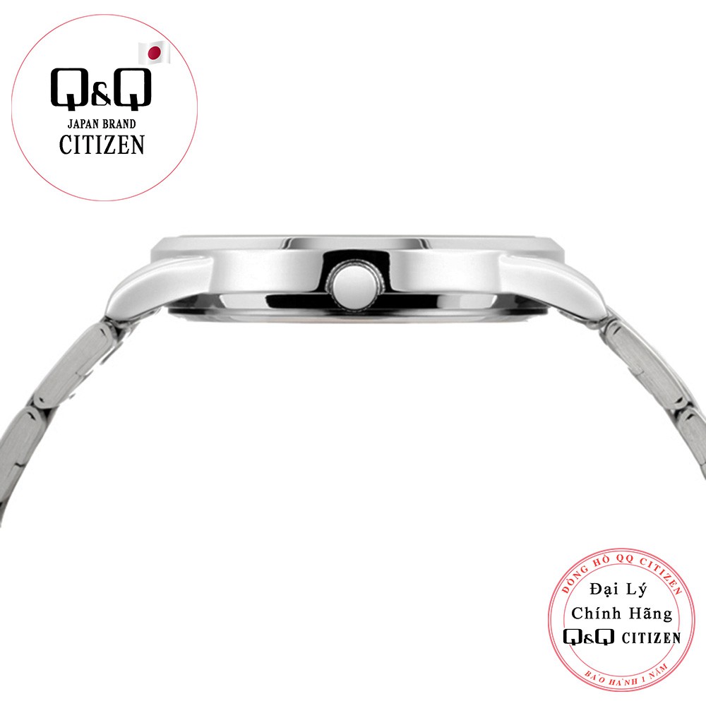 Đồng hồ nam Q&Q Citizen C214J204Y dây sắt thương hiệu Nhật Bản