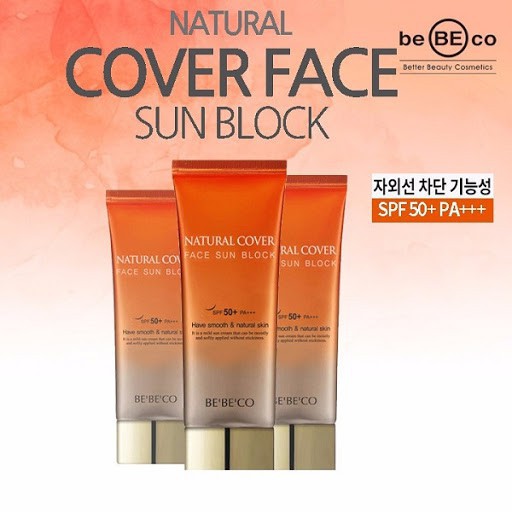 Kem Chống Nắng BEBECO Natural Cover Face Sun Block SPF50+/ PA+++ (70ml) Bảo vệ da tối đa