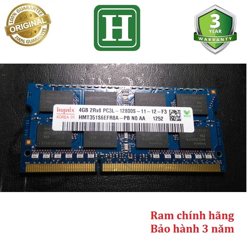 Ram Laptop DDR3L 4Gb bus 1600 - 12800s hiệu Hynix bảo hành 3 năm