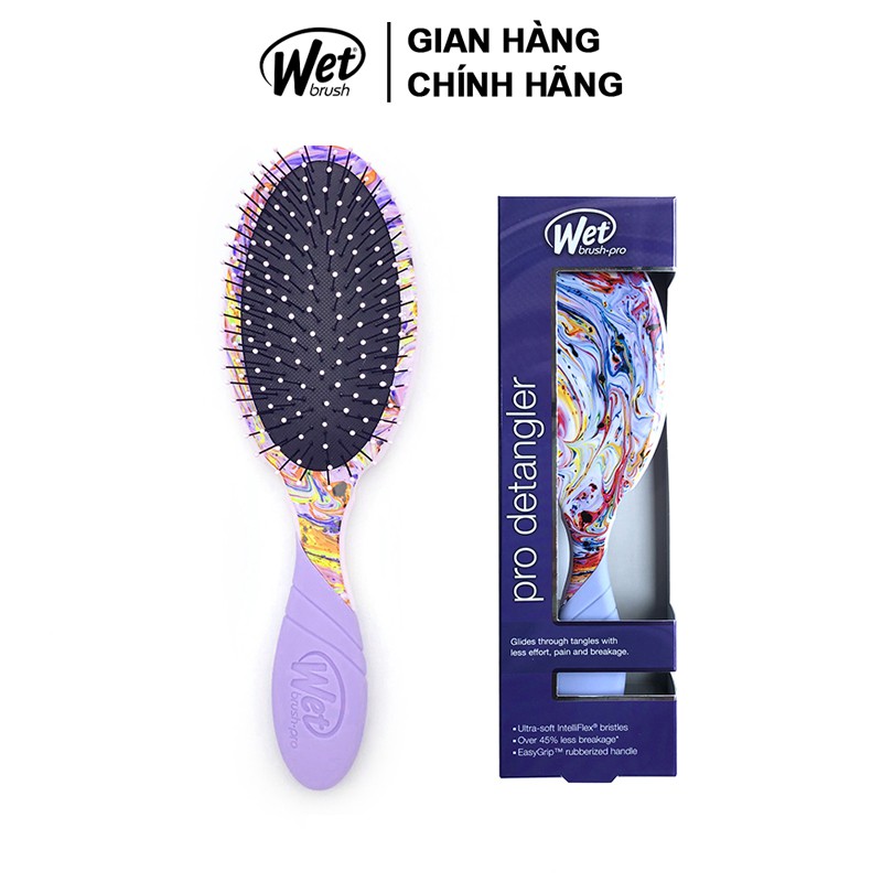 [CHÍNH HÃNG] Lược gỡ rối WET BRUSH dòng truyền thống họa tiết MAGNIFICENT MAUVE - VDMM