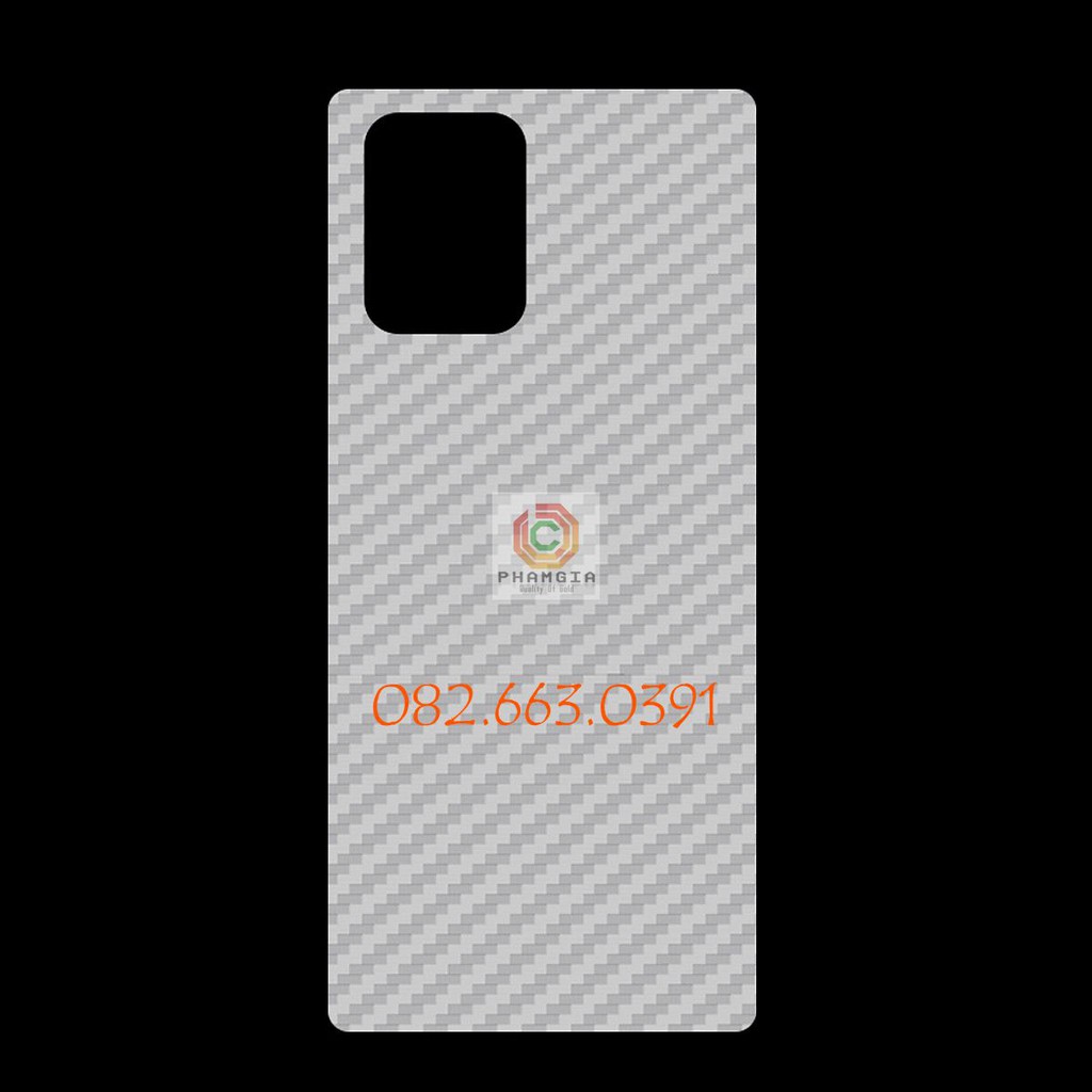 Miếng dán mặt lưng skin carbon Samsung Galaxy S10 Lite
