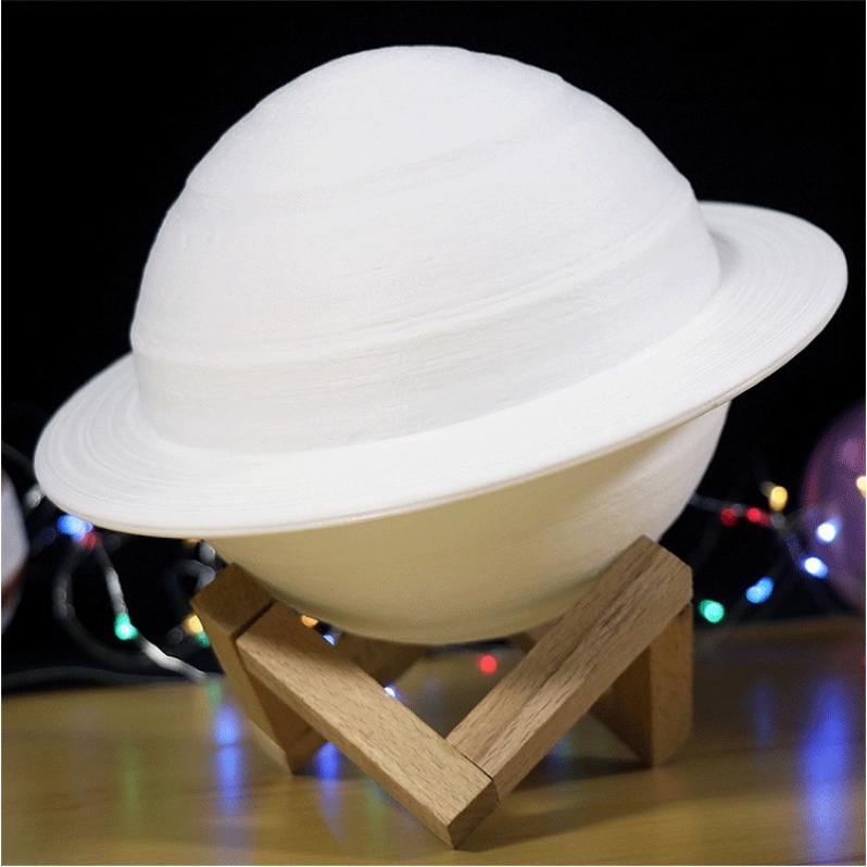 Đèn Ngủ 3D Sao Thổ 16 Màu, Có Điều Khiển.