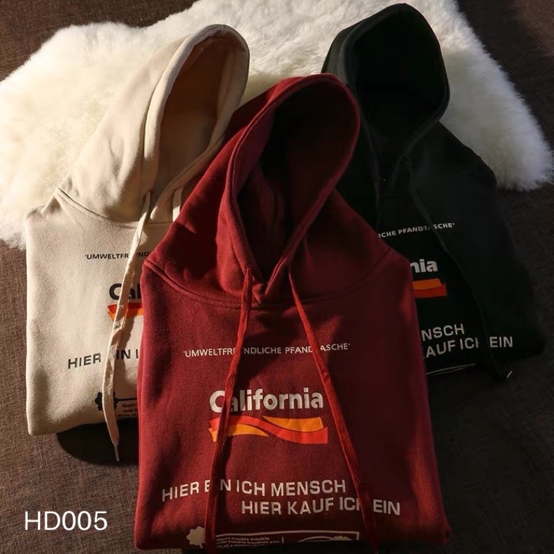 Áo hoodie in chữ CALIFORNIA tinh tế - HD005 PHONUi