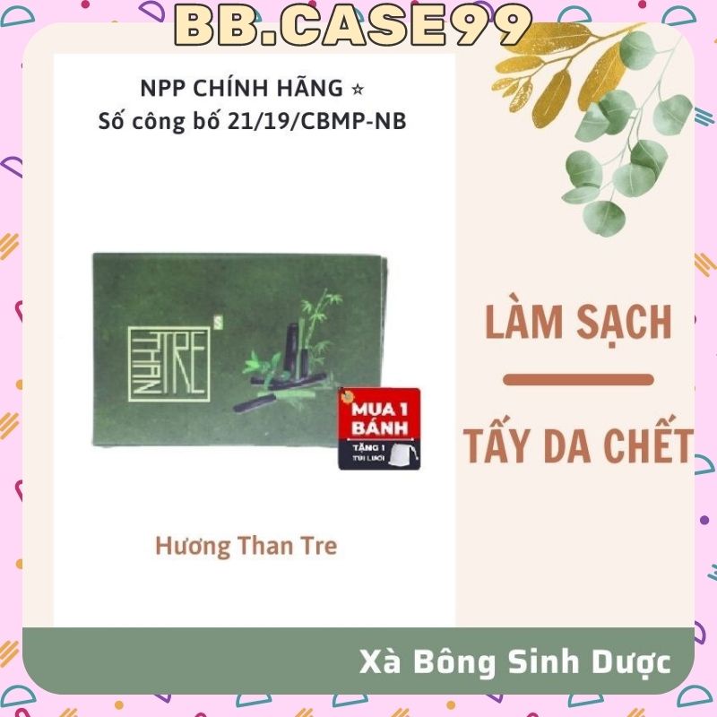 Xà Phòng Xà bông Than Tre Organic Sạch Mát DaTẩy Da ChếtSảng Khoái Dạng Sáp 100gr Hàng Chính Hãng- bb.case99