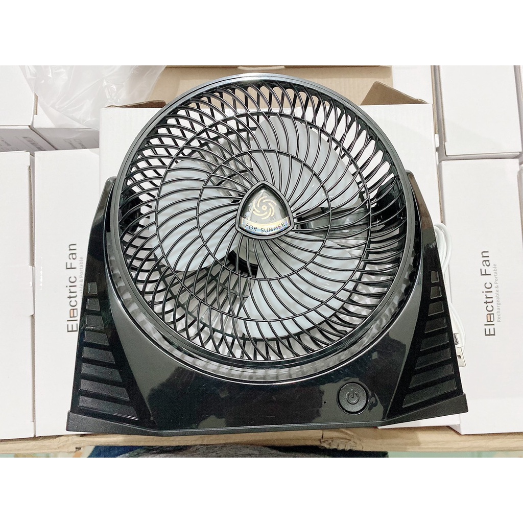 Quạt Tích Điện Super Fan, Quạt Mini xoay 360 độ Cực Mát Để Bàn Làm Việc, Ô Tô Siêu Tiện Lợi Có Thể Mang Đi HÀNG LOẠI 1
