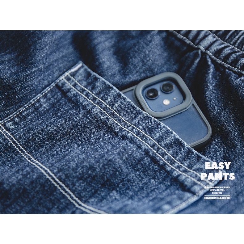 Quần jeans MADEN  ống rộng phong cách retro Nhật Bản thời trang trẻ trung cho nam