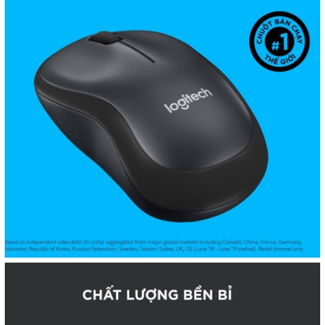 Chuột Không Dây Logitech M220 Không Tiếng Động- Có Công Tắc On/Off - Độ Nhạy Cao - Bảo Hành 12 Tháng