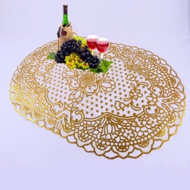 (40x40) khăn trải bàn, trải tủ lạnh chống trầy mặt bàn hoa văn nổi