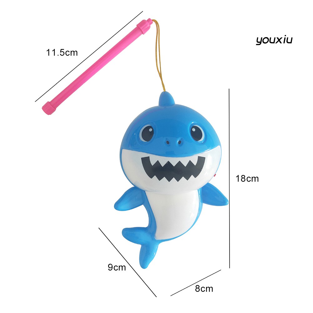 Đồ chơi đèn lồng hình cá mập hoạt hình dễ thương có nhạc cho bé