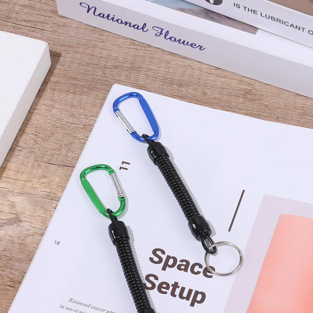 MUVAKO Móc Khóa Dây Lò Xo Co Giãn Bằng Nhựa Tiện Dụng Mang Theo Du Lịch Cắm Trại