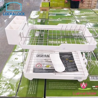 Kệ chén đĩa 2 tầng lock&lock dish rack ldr2001 trắng - larva store