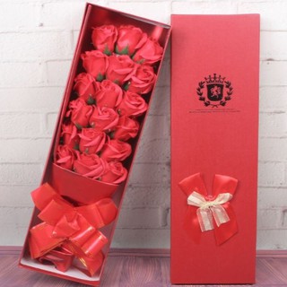 [Siêu phẩm]🌹Hộp quà tặng hoa sáp thơm 18 bông lịch sự sang trọng