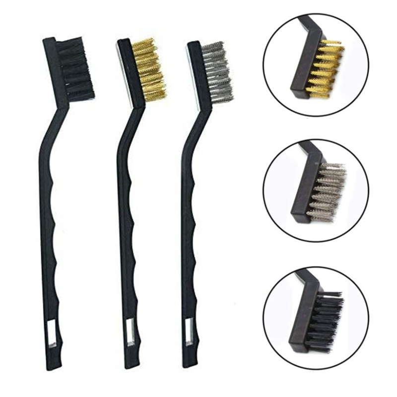 Bộ 11 Bàn Chải Sợi Mềm Vệ Sinh Viền Bánh Xe Máy Đa Năng