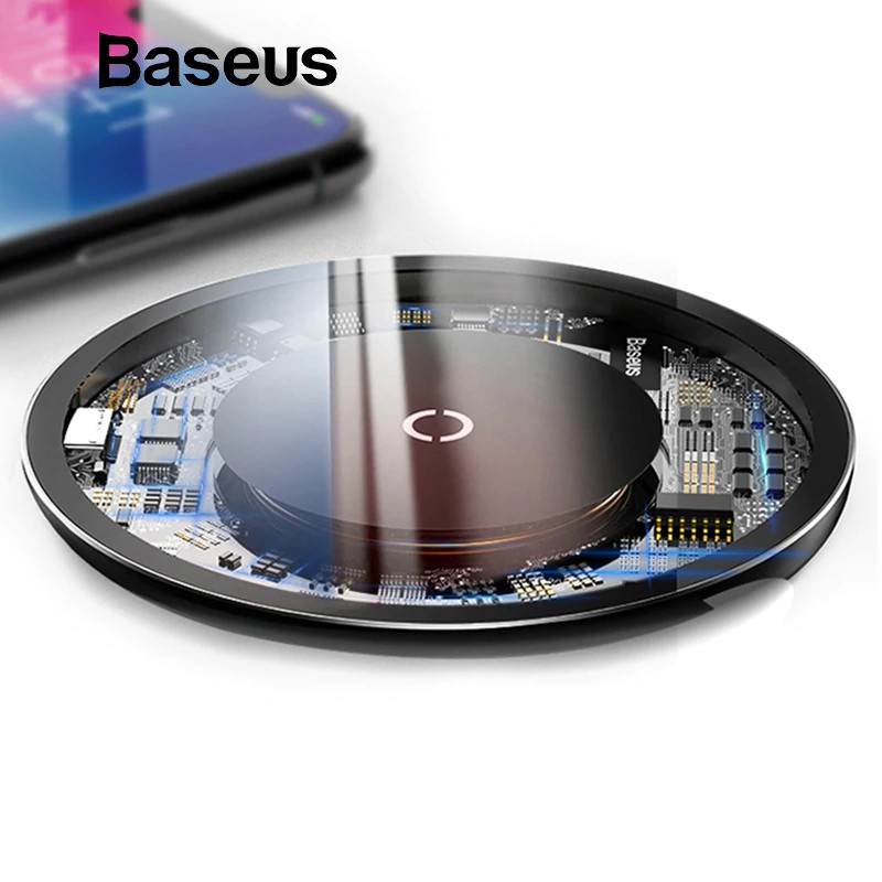 Baseus 10W Qi Wireless Charger for iPhone X/XS Max XR 8 Plus Visible Element