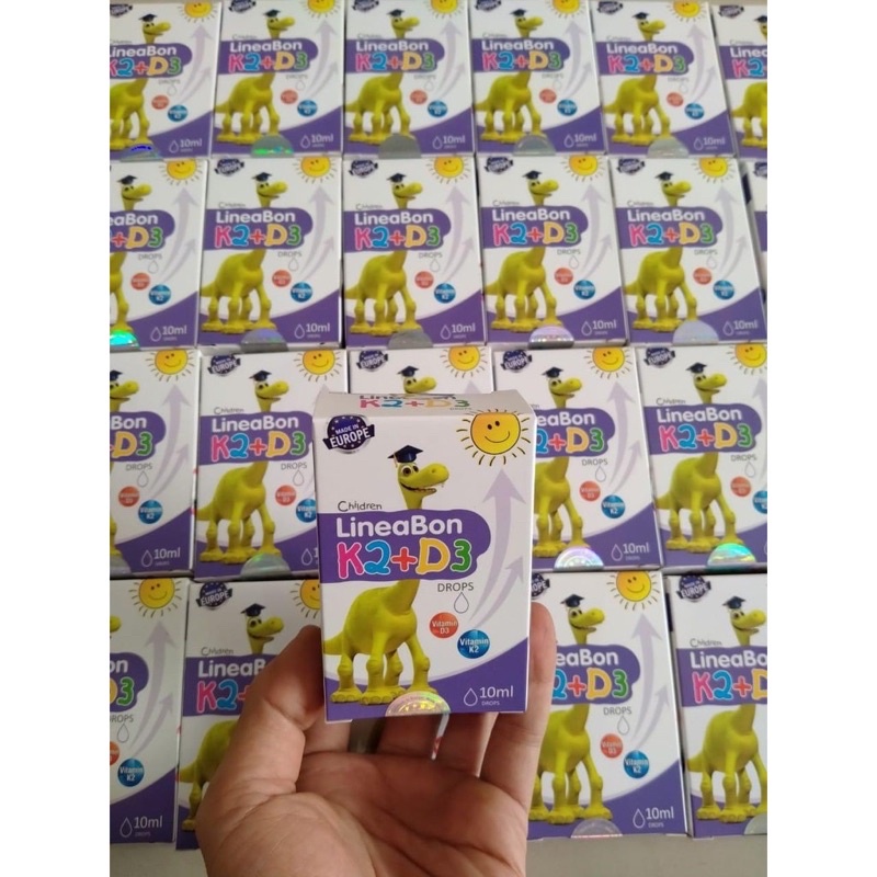 Combo 2 chai vitamin Lineabon K2D3 tăng chiều cao, xương chắc khỏe + quà