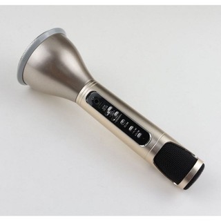 Micro hát Karaoke Bluetooth kèm loa 3 in 1 K068i (Vàng đồng)
