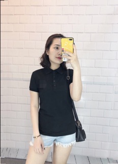 Áo phông da cá trơn cổ đức nữ