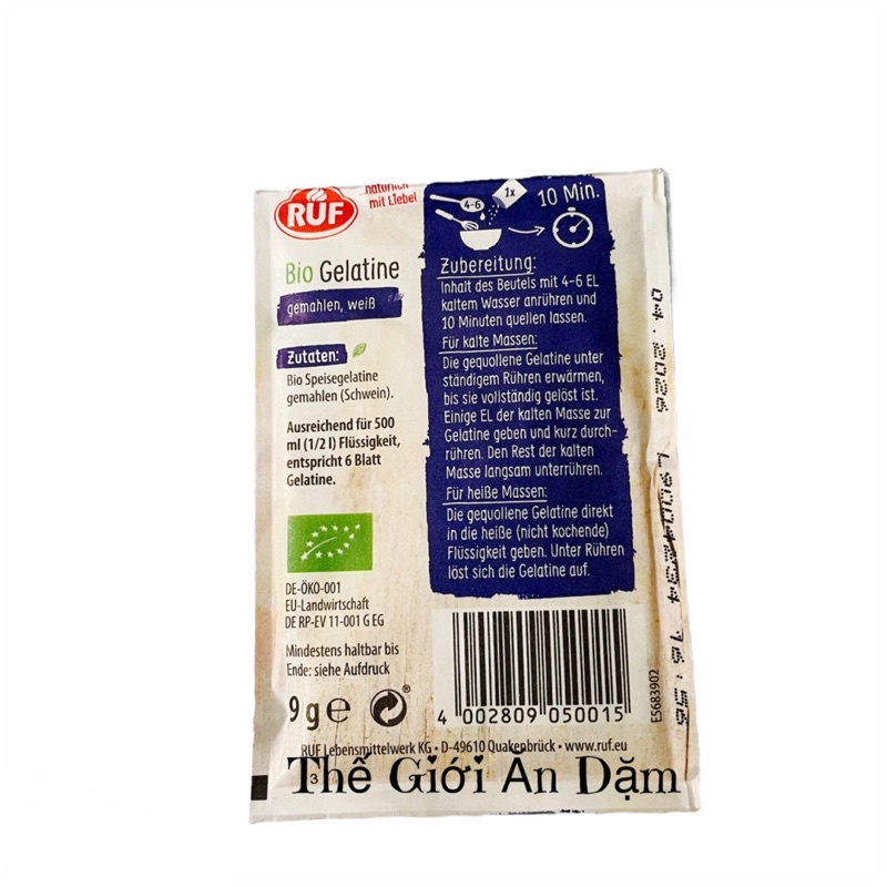 Gelatine Hữu Cơ ( Gelatin Thế giới Ăn Dặm)