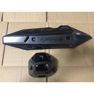 Ốp pô + chụp pô carbon cho vario 2018 cao cấp - stn