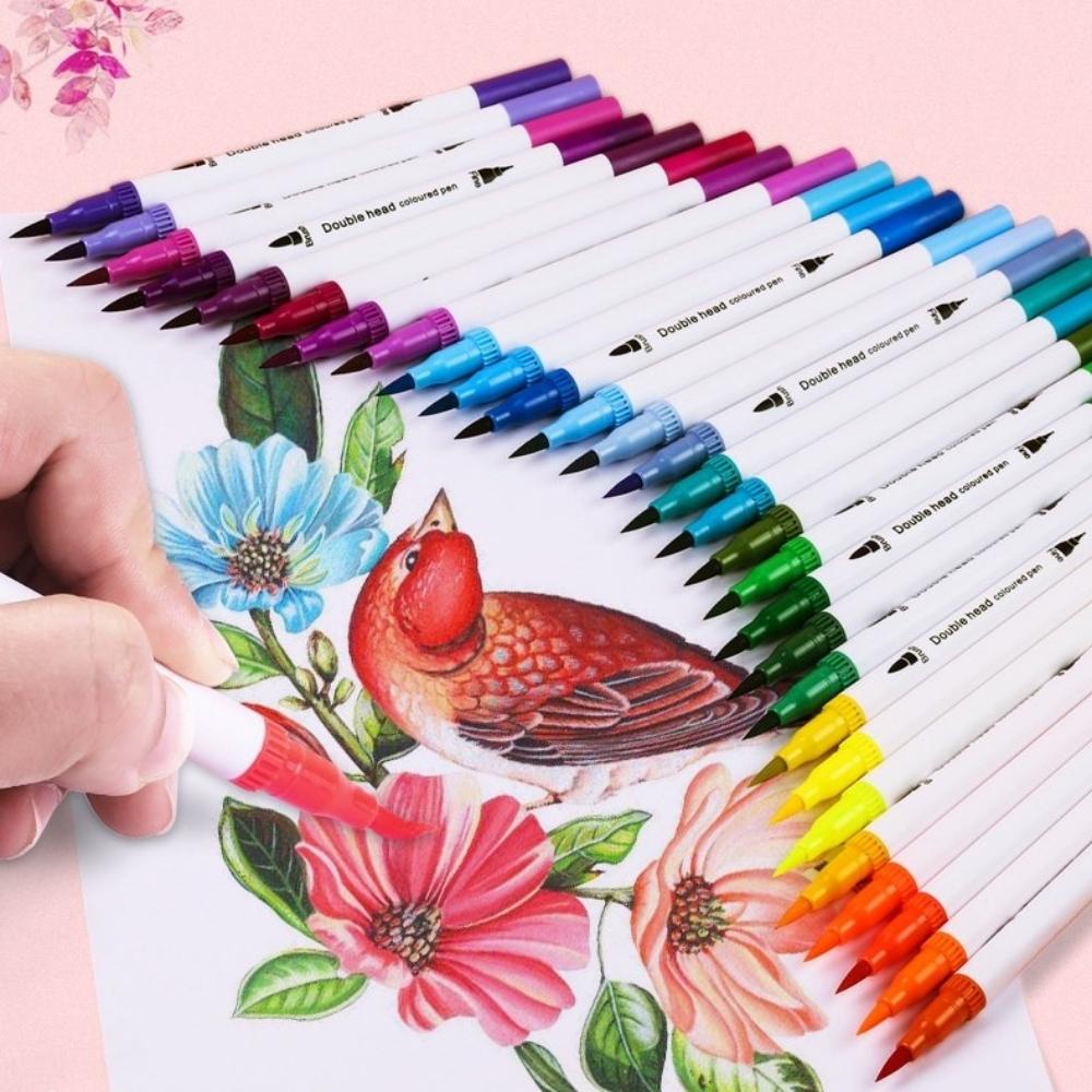 Bút brush viết tiêu đề calligraphy Pison hai đầu trang trí bullet journal - giao ngẫu nhiên